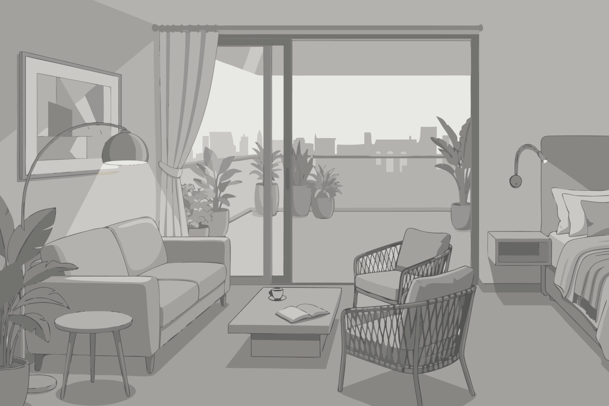 Driepersoonskamer met Balkon